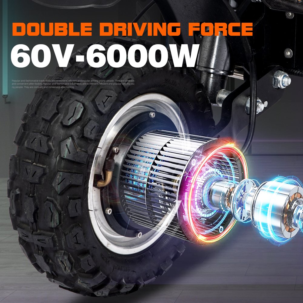 US Warehouse 3000W*2 60V 38Ah Powerful Electric Scooters Self-balancing Off Road E-Scooters for Adults