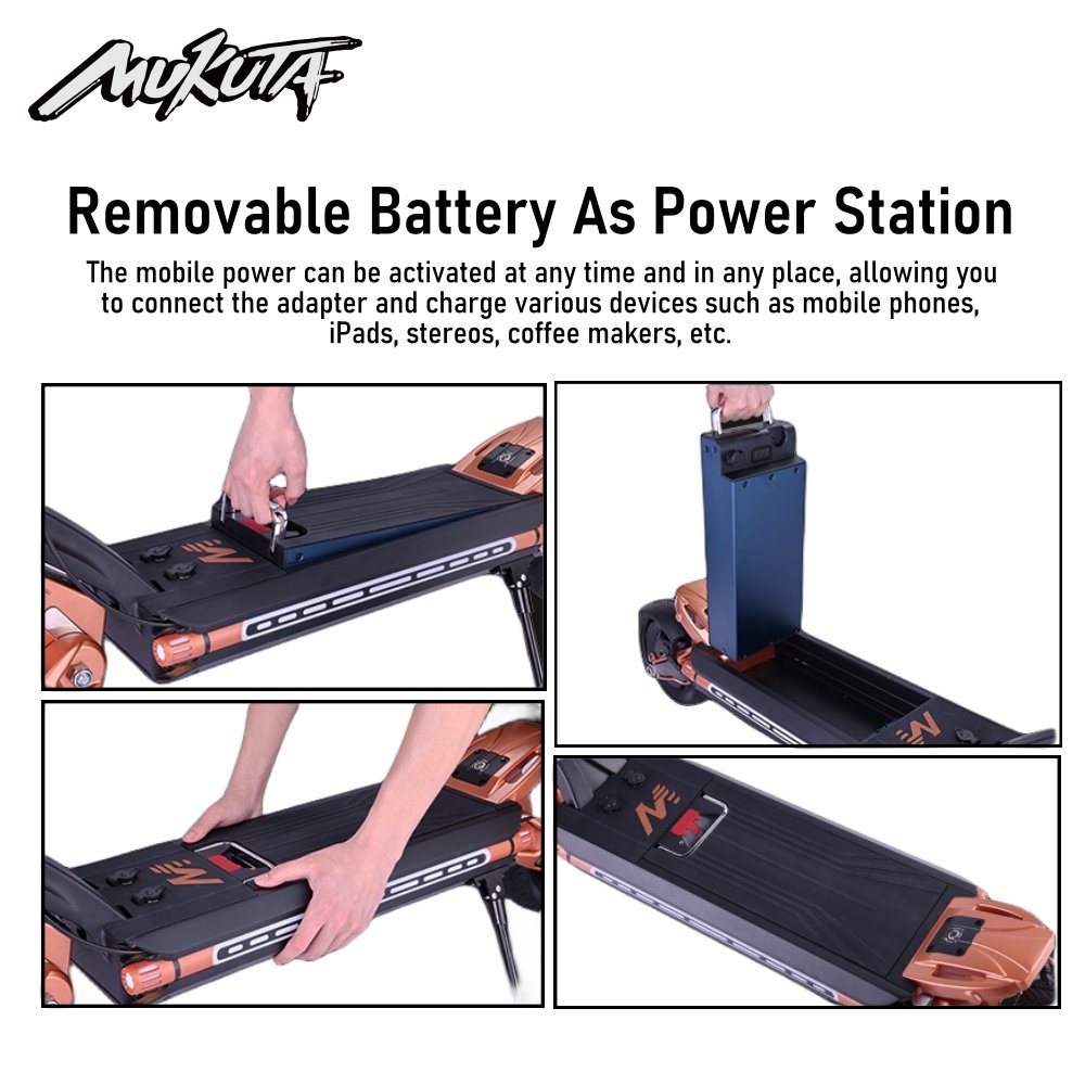 Mukuta 8 Plus Foldable Waterproof 15.8Ah 70Km 1200W 2 Wheel Adult Electric Scooters 48V Electric Scooter 80Kmh