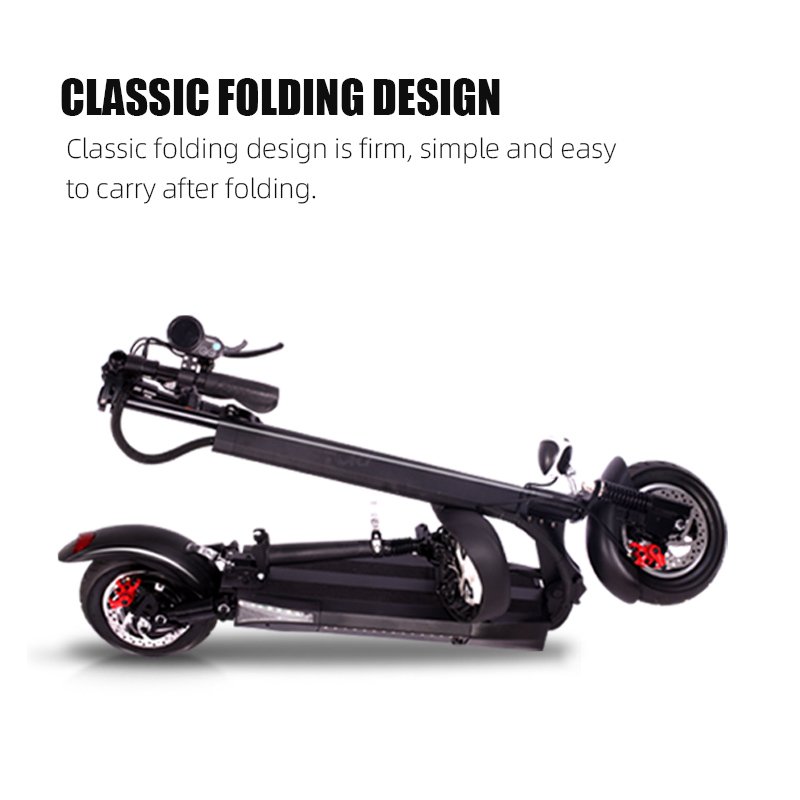 10 Inch Tire Motor 800W 45KM Range 2 Wheel 15A Barrery 48V Adults e Scooter Off Road Electric Scooter Eith Seat