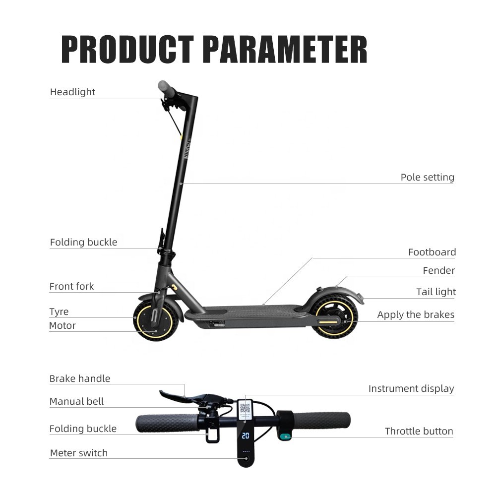 20 Mph 350W Best Price Black 2 Wheel E Scooter UK US EU Warehouse Folding Electric Scooter