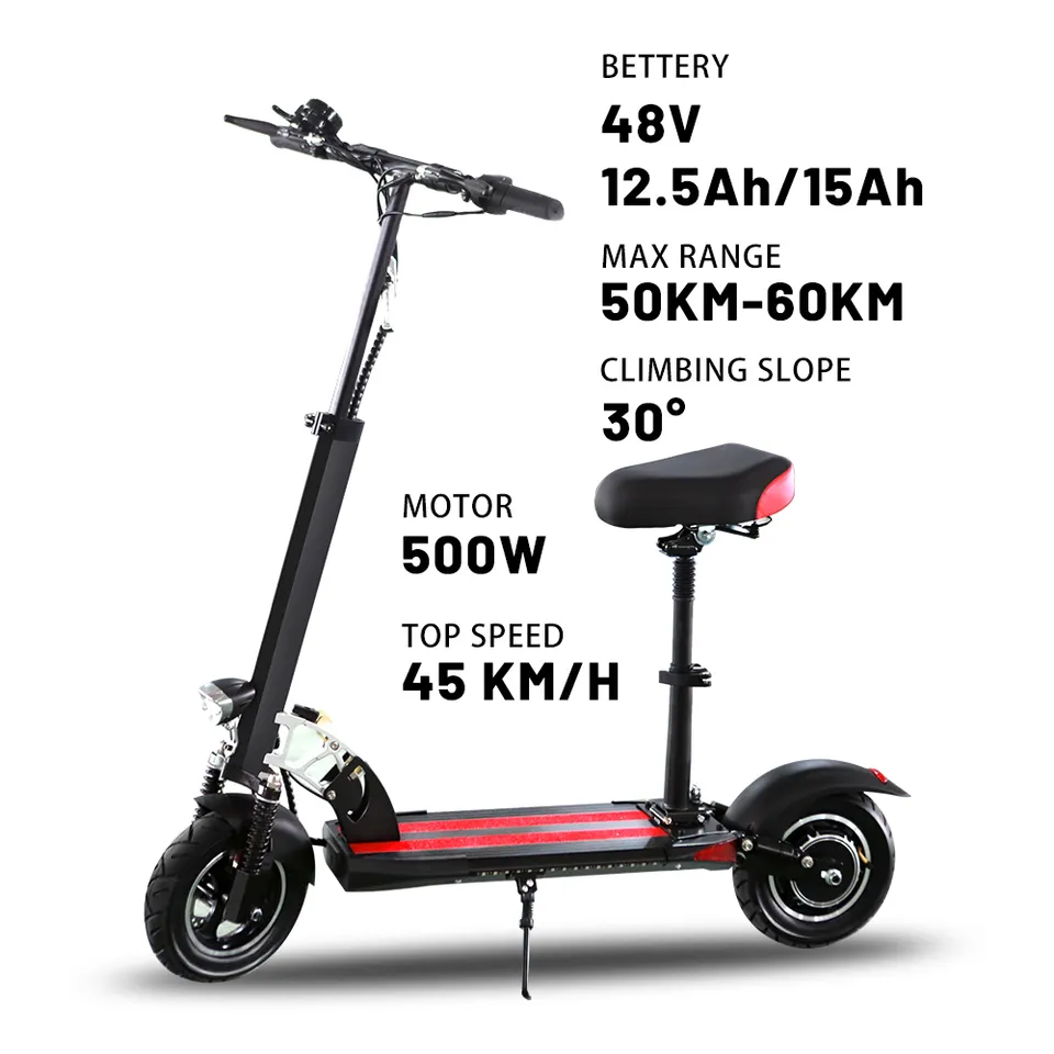 Powerful 10 inch electric scooters adult 2 wheel folding e scooter