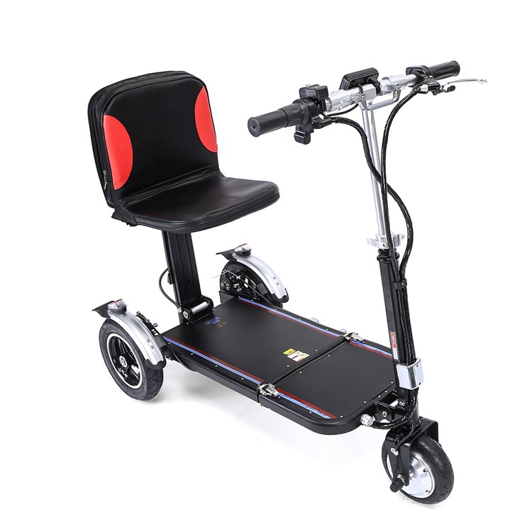 Adult Mini Handicapped 3 Three Wheel Three-Wheel Foldable Folding Electric Scooter with bag