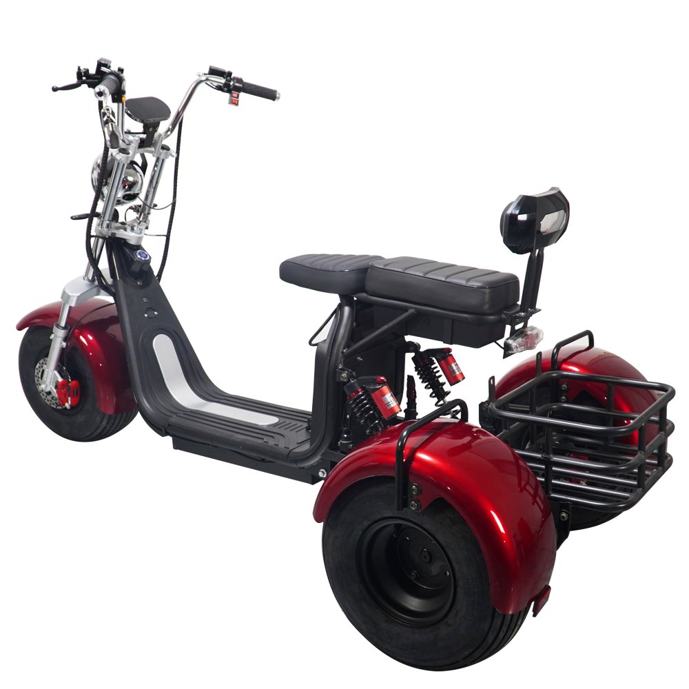 2021 Citycoco 3 wheel electric scooter electric tricycle 3 wheel 13 inch wheel electric scooter fat tire bicycle