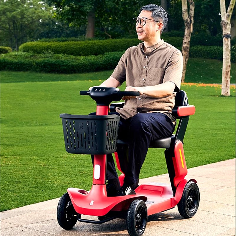 Electric 4 Wheel Disabled Handicap Folding Mobility Scooter Foldable Electric Mobility Scooters