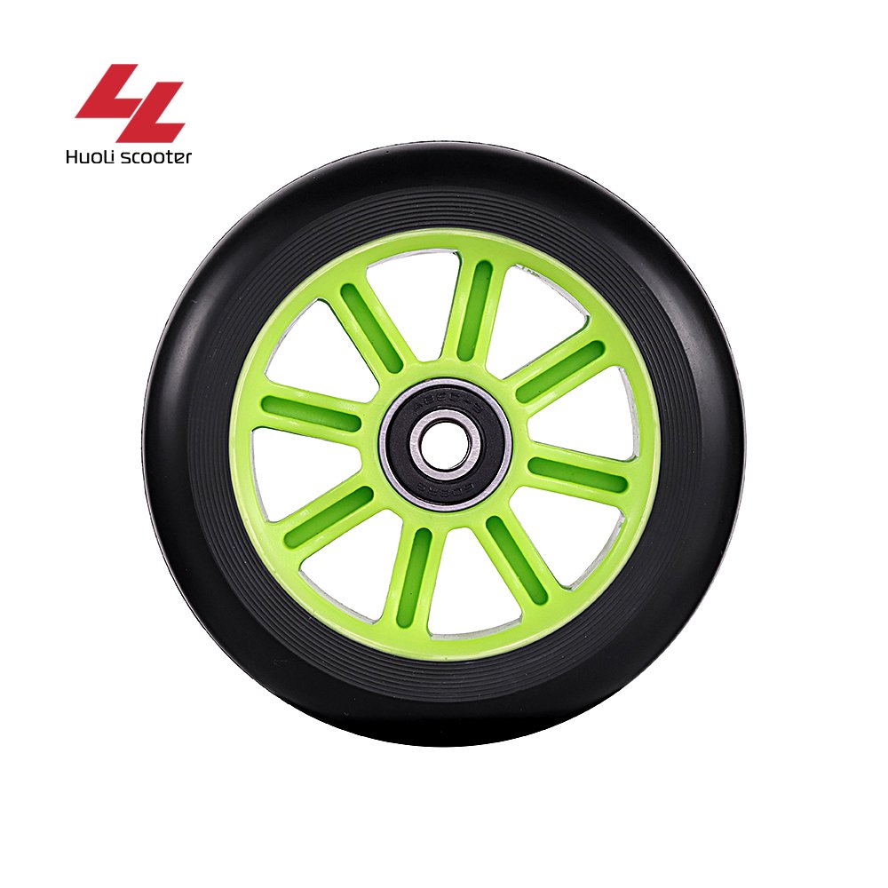 Huoli 100mm 110mm 120mm x 24mm 8 Spoke Wheels with PU Kids' Pro Stunt Scooter Parts Kick Scooters Wheels