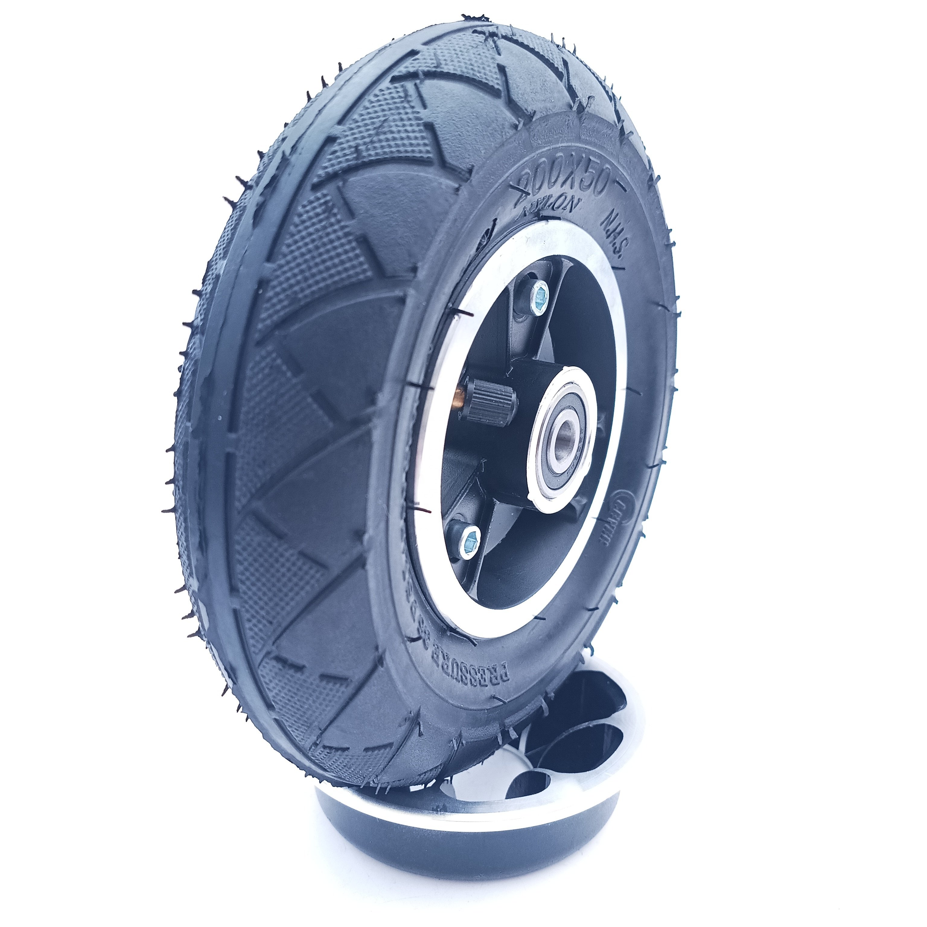 200x50 Rubber Wheels Tyres 8 inch pneumatic Tire with alloy Wheel Rim assembly Electric Scooter Wheel Chair Parts Tyres