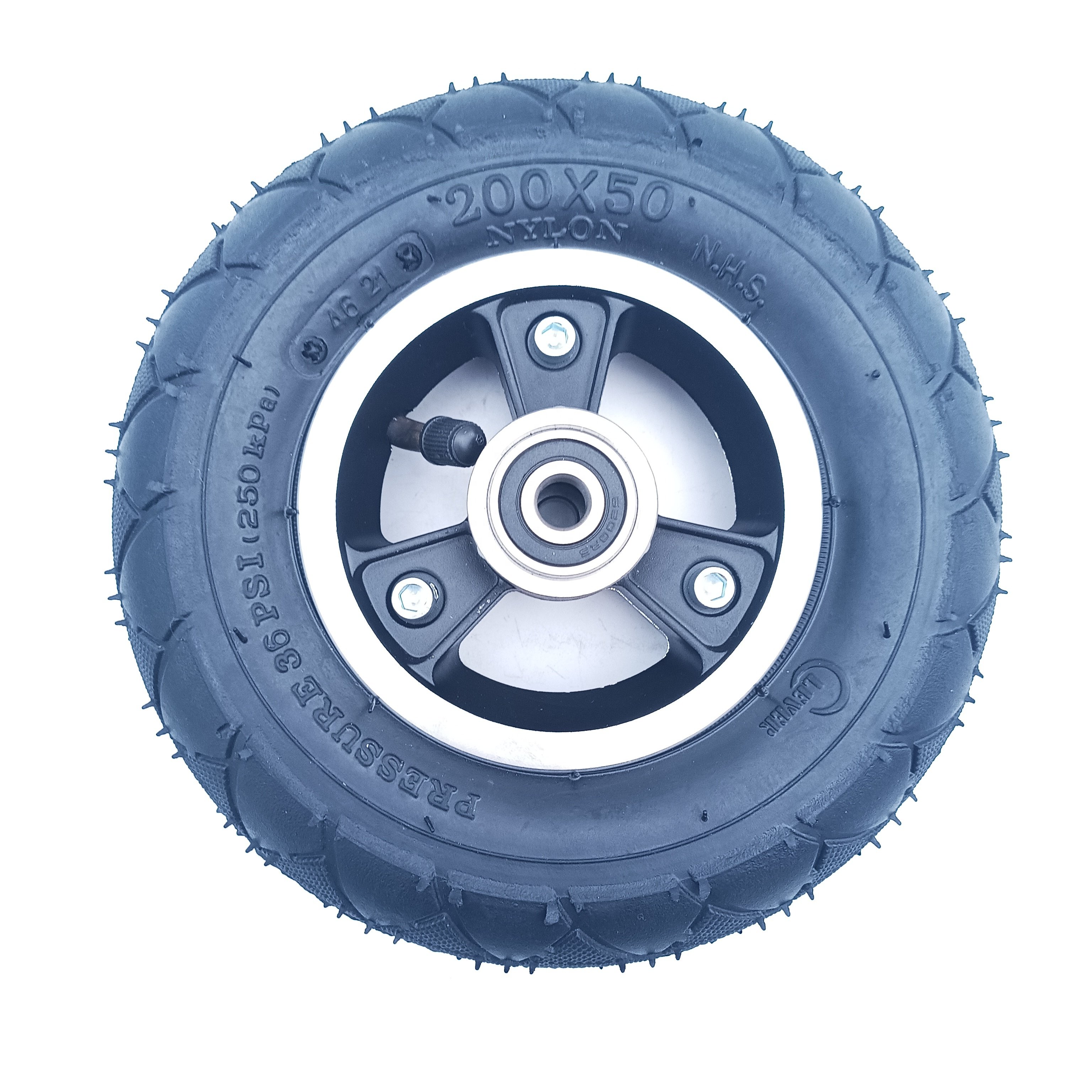 200x50 Rubber Wheels Tyres 8 inch pneumatic Tire with alloy Wheel Rim assembly Electric Scooter Wheel Chair Parts Tyres