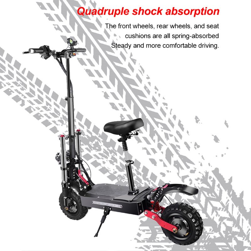 Eu warehouse Powerful Adults dual tron e scooter 100km 11inch 5600w 60v 23.4A Electric Scooter