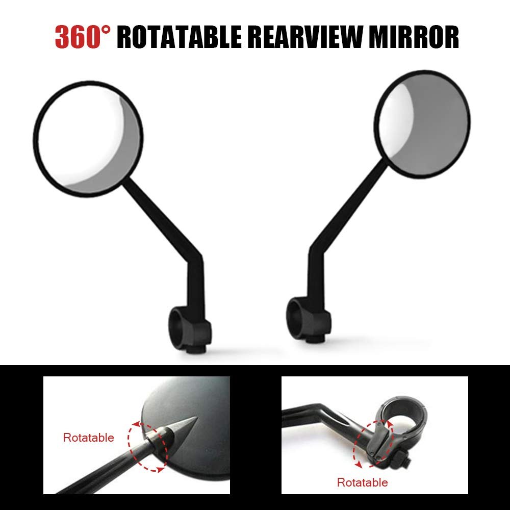 1/2x 360 Rotating Rear view Mirror For Mijia M365 Electric Scooter Back Wing Reflector Parts Electric Scooter Rearview Mirror