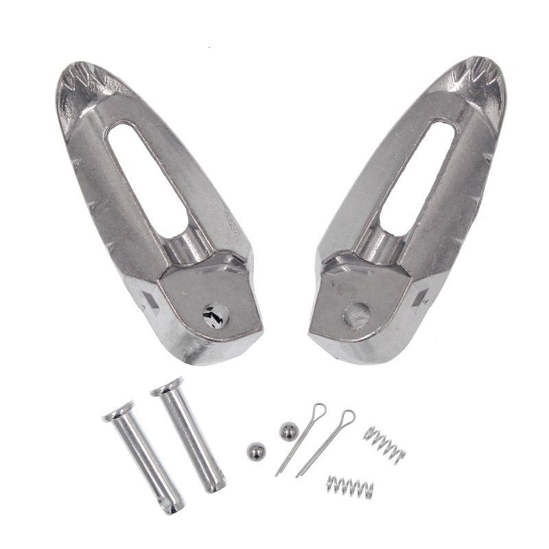 Aluminum Alloy Front & Rear Footrests Electric Scooter Step Floorboards with Pegs Motorcycle Body Systems