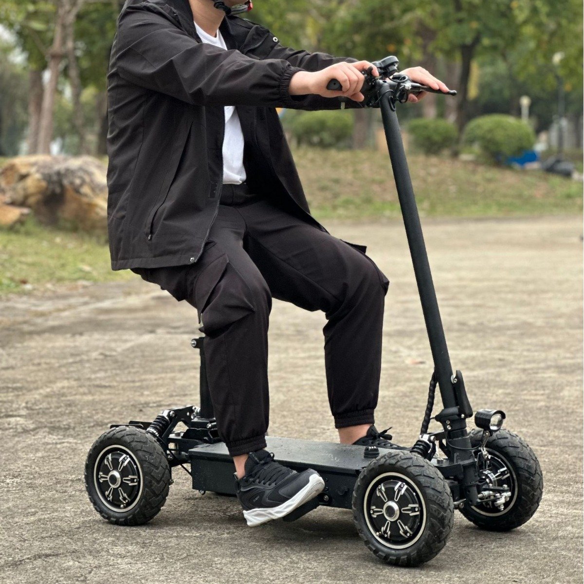 US/EU warehouse Dual Motor 4-Wheel Foldable Electric Scooter for Adults and Elderly with High Speed Mobility Wheelchair Scooter