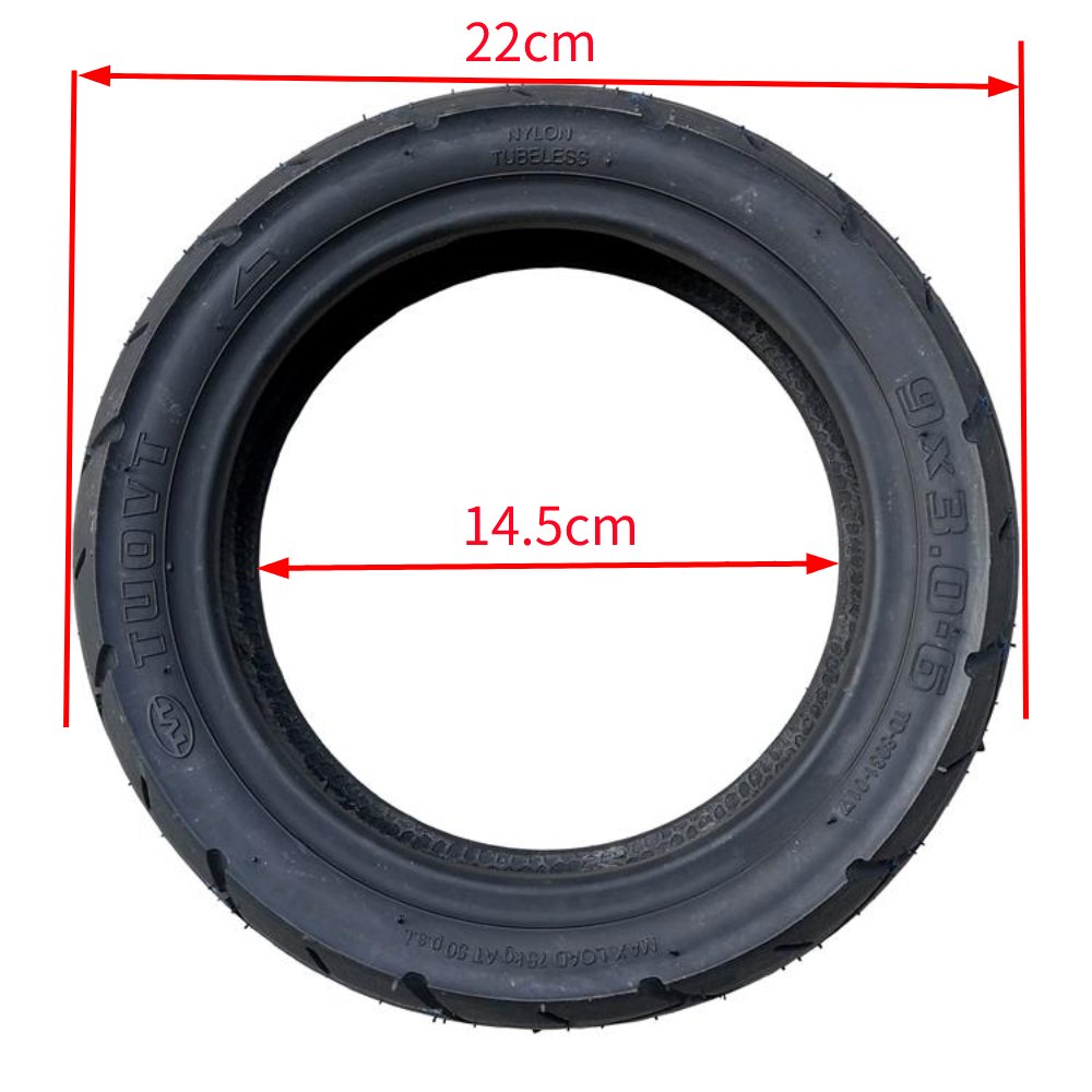 Tubeless Tyre 9x3.0-6 Tire with Rim for Electric Scooter Mini Motorcycle
