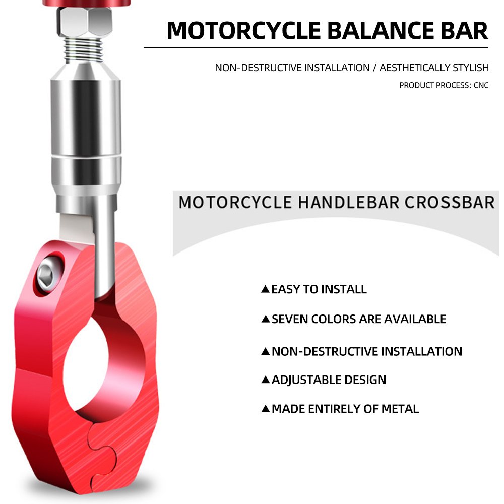 Motorcycle Accessories Aluminum Alloy Cross Strengthen Lever Stabilizer Bar Motorbike Multicolor Handle Balance Bar
