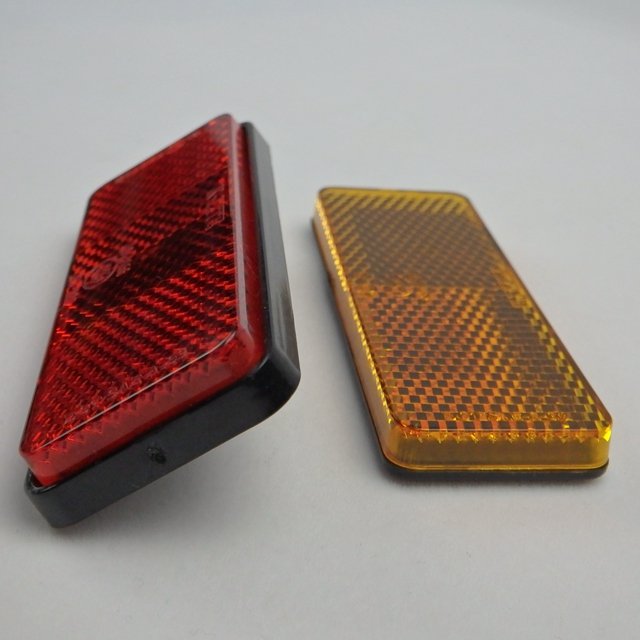 HOT K-Lite Red Rectangle Reflector for Motorcycle ATV Scooter Dirt Bike Go Kart Moped 4 Wheeler in shanghai of km202