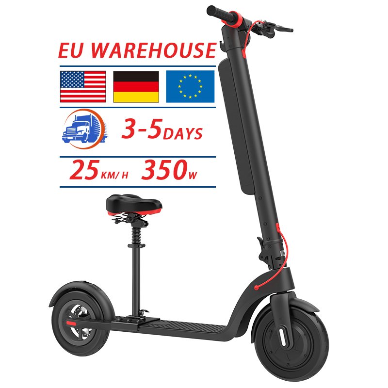 Custom wholesale canada 36v 350w Big Wheels Foldable Kick Scooter Folding EScooter Uk Warehouse Adult X8 Pro Electric Scooter