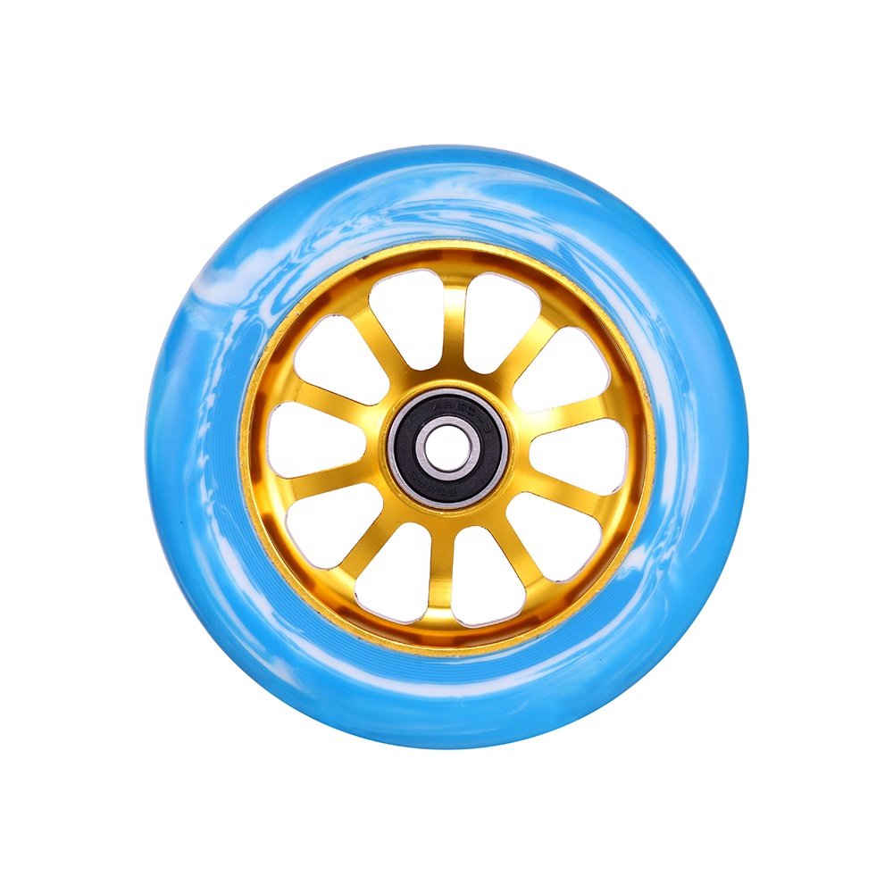 Huoli Hot Selling Wholesale Pro Stunt Scooter Wheels Wear Resistant PU 88A 110mm 120mm Wheels with Abec-9 Bearing for Sales