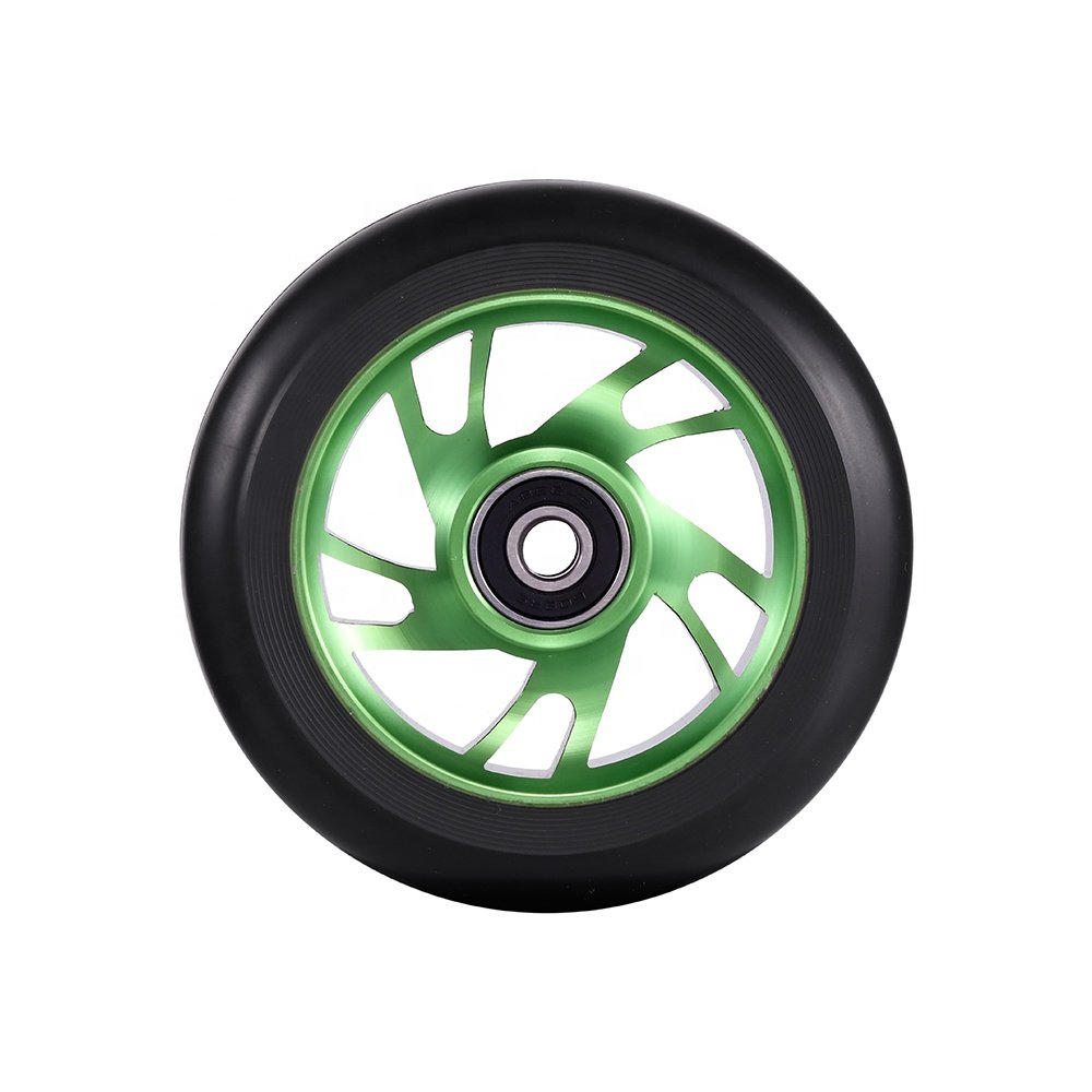 Huoli Hot Selling Wholesale Pro Stunt Scooter Wheels Wear Resistant PU 88A 110mm 120mm Wheels with Abec-9 Bearing for Sales