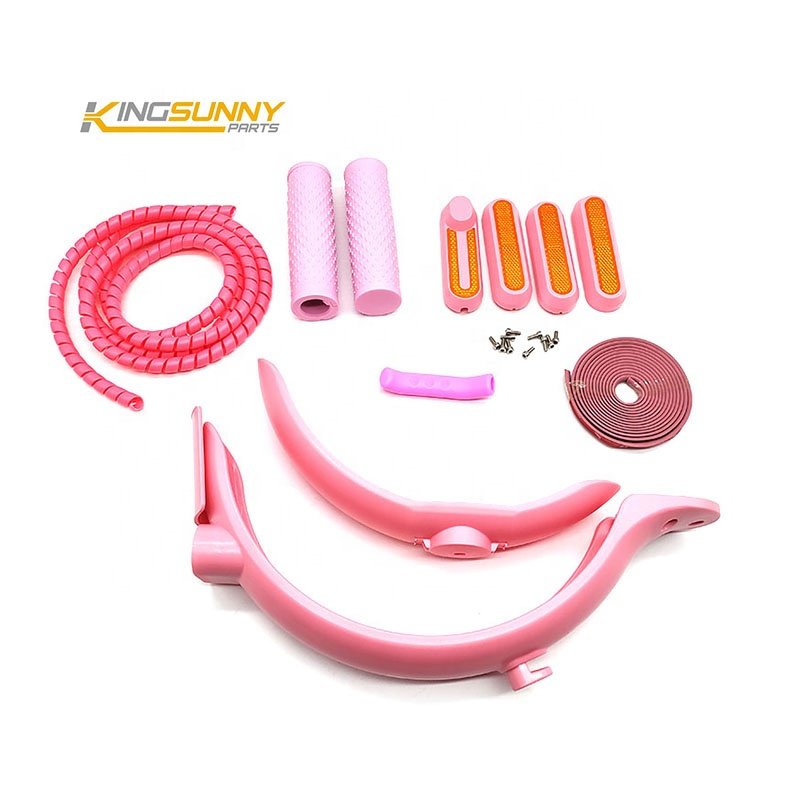 Electric Scooter Combination Set For Xiaomi M365 Pro2 Mi 3 Fender Mudguard Handle Grip Decoration Reflective Escooter Part Kits