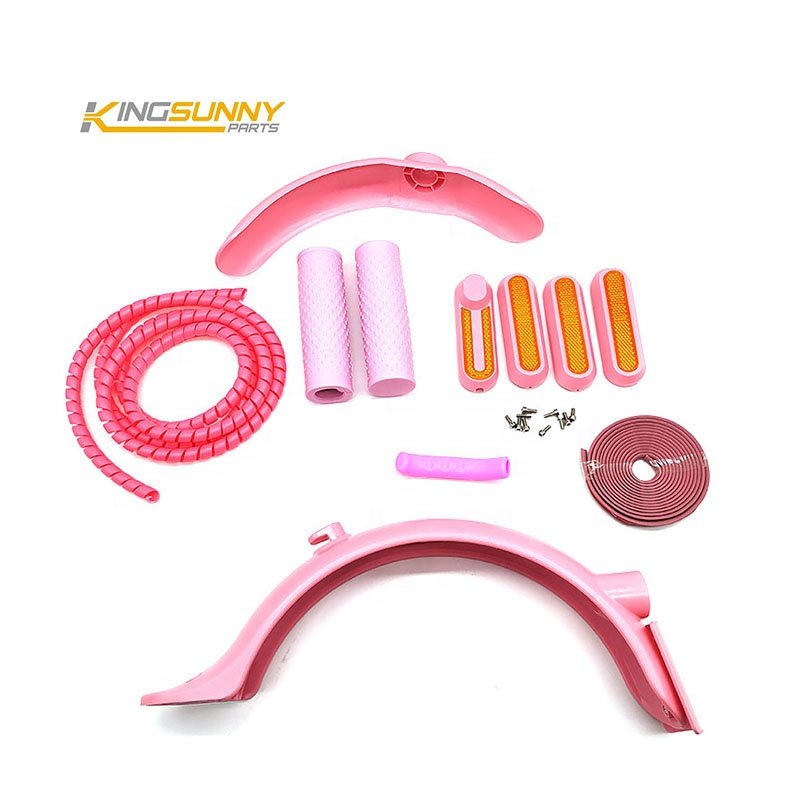 Electric Scooter Combination Set For Xiaomi M365 Pro2 Mi 3 Fender Mudguard Handle Grip Decoration Reflective Escooter Part Kits