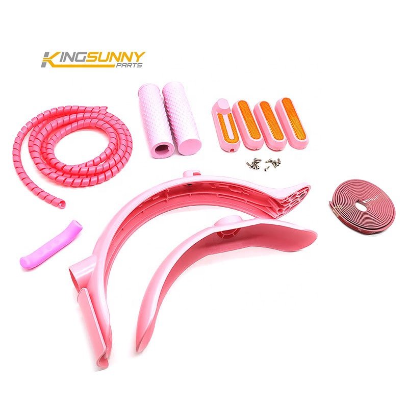 Electric Scooter Combination Set For Xiaomi M365 Pro2 Mi 3 Fender Mudguard Handle Grip Decoration Reflective Escooter Part Kits