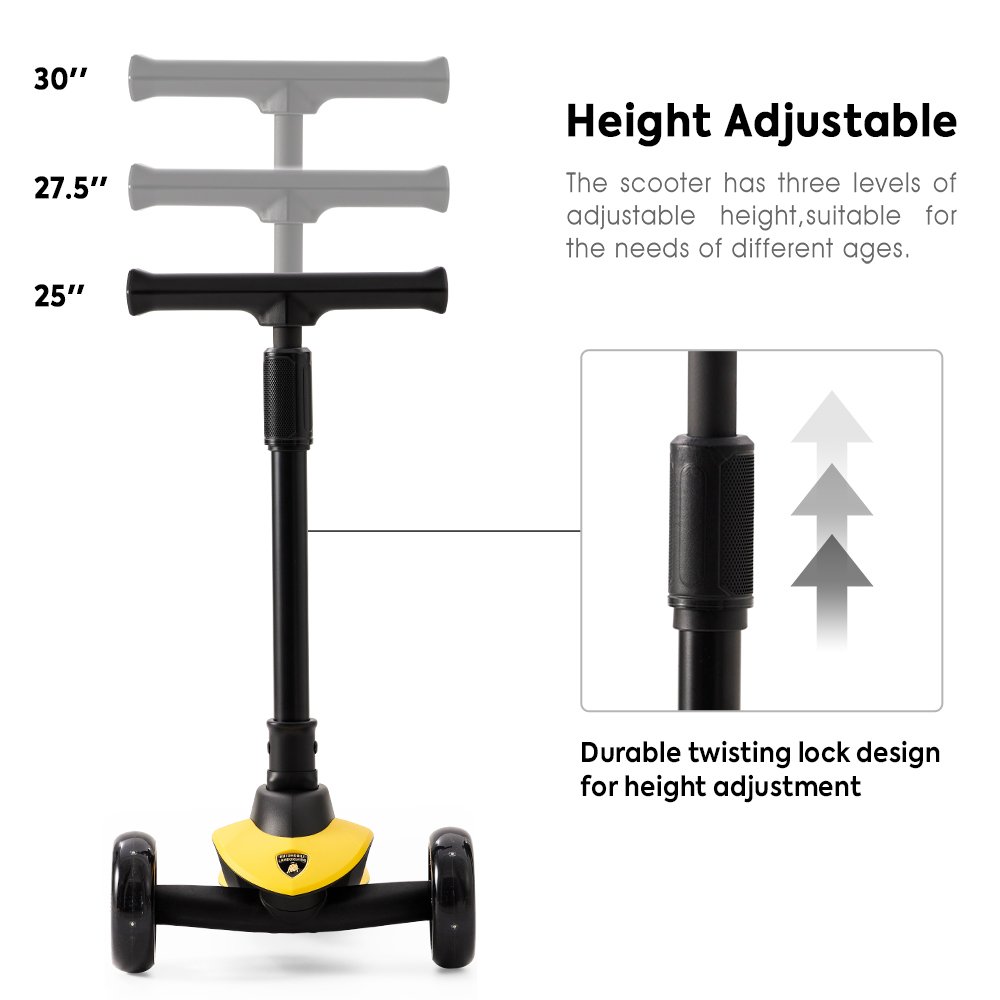 Wholesale Custom Plastic Body Parts Frame Kick Scooter Flashing 3 Wheels Adjustable Height Children Foot Kick Scooter