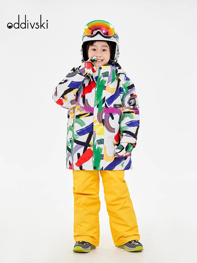 Children in ski coats, boys and girls with warmer, warmer, weather-proof ski pants