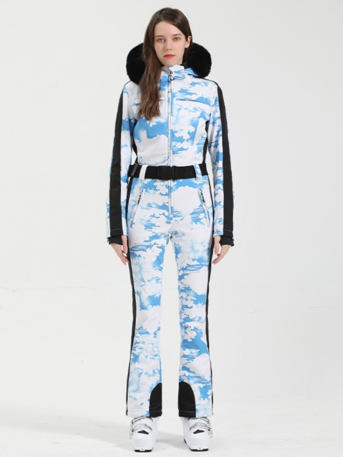 The real Gsou Snow ladies skiing suit with a double-board waterproof, outdoor ski pants