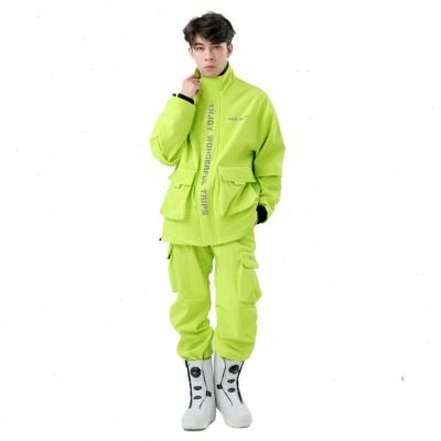 NEW EF SKI SUIT, FLUORESCENT FLUORESCENT FLUORESCENT FLUORESCENT VELVET JACKET, PULLS IN A 2L SKI SUIT