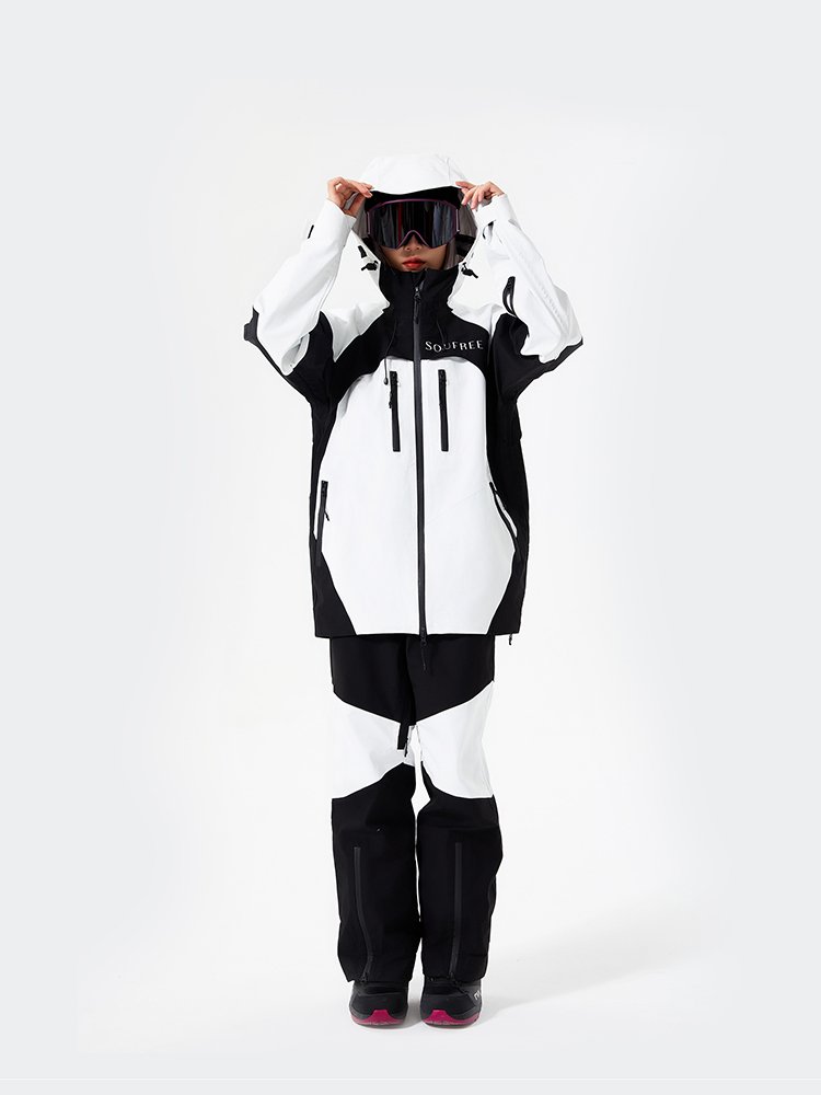 SOUFREE 2023, SINGLE-BOARD DOUBLE-BOARD SKI SUIT, 3L FULL WIND-PROOF AND WATER-PROOF AMERICAN COAT