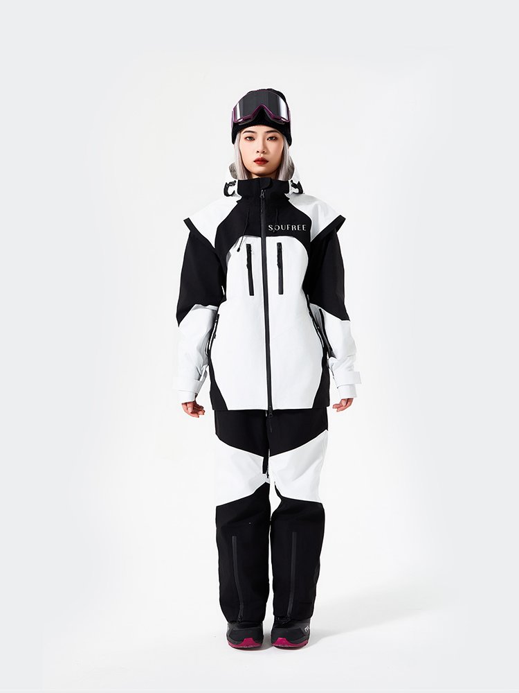 SOUFREE 2023, SINGLE-BOARD DOUBLE-BOARD SKI SUIT, 3L FULL WIND-PROOF AND WATER-PROOF AMERICAN COAT