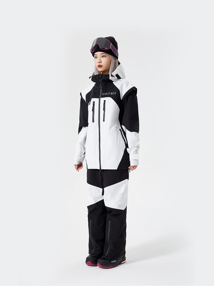 SOUFREE 2023, SINGLE-BOARD DOUBLE-BOARD SKI SUIT, 3L FULL WIND-PROOF AND WATER-PROOF AMERICAN COAT