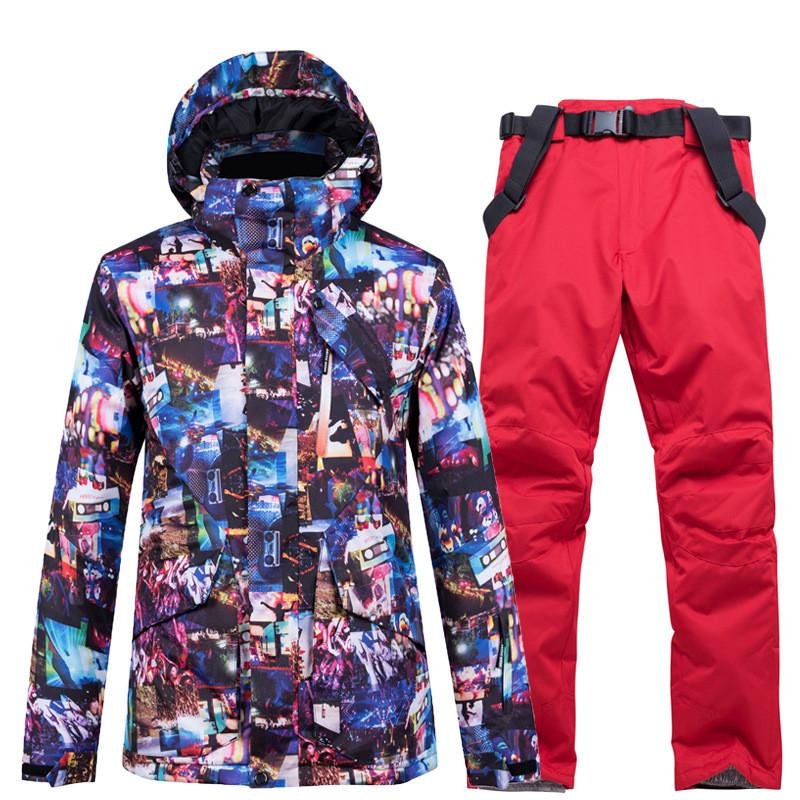Single-skinned skating suit for a man with a warm and thick skiing suit for the winter