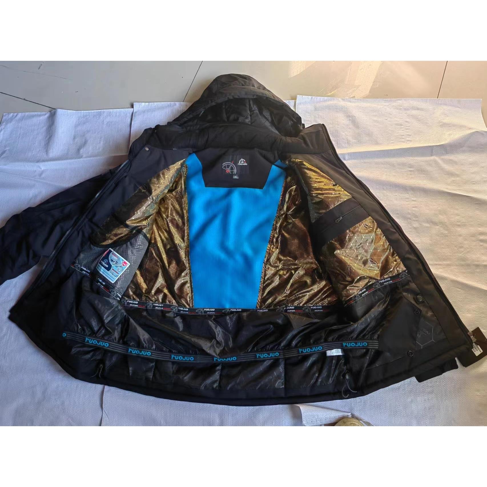 Winter skiing suit, big-coded hotter and fatty cotton pants with fat-covered outdoors