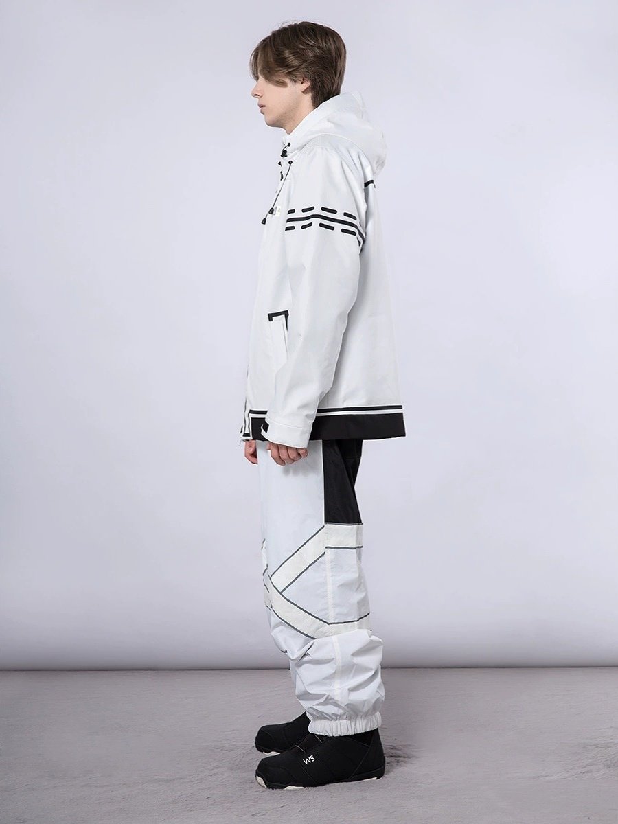 2023 New winter double-board wind-proof women water-proofing and cotton outdoor ski pants, white ski suits