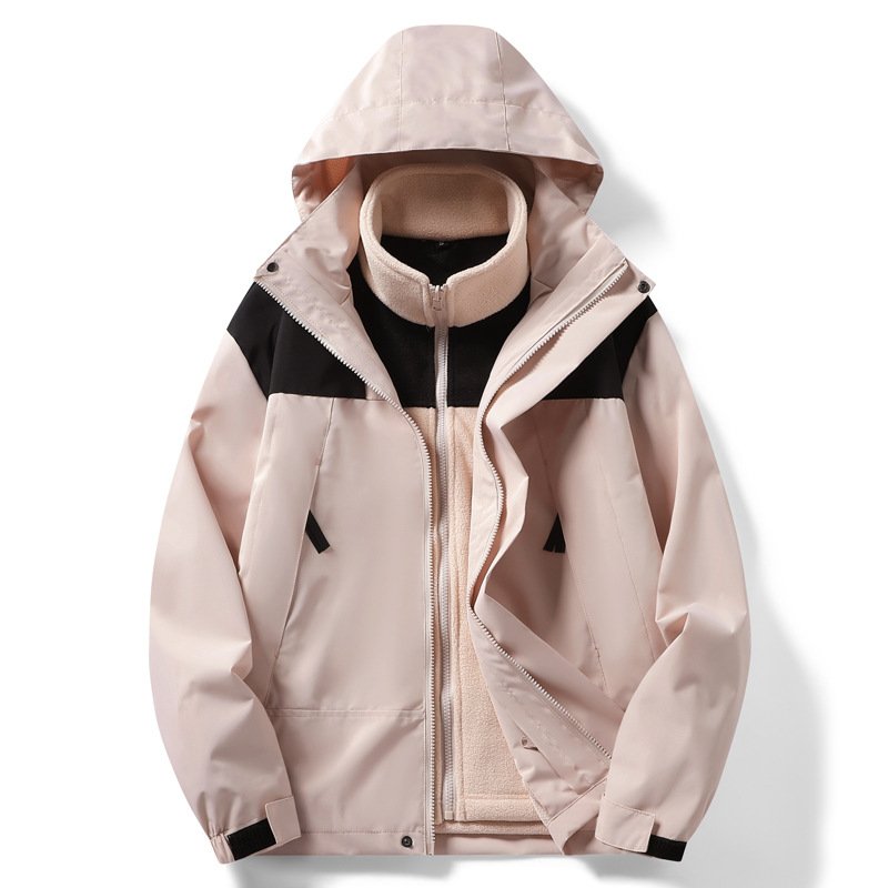 CAMEL LNCAMEL, T-SHIRT GIRL, THREE-TO-ONE TO REMOVE THE OUTDOOR WINDPROOF SKI COAT MAN