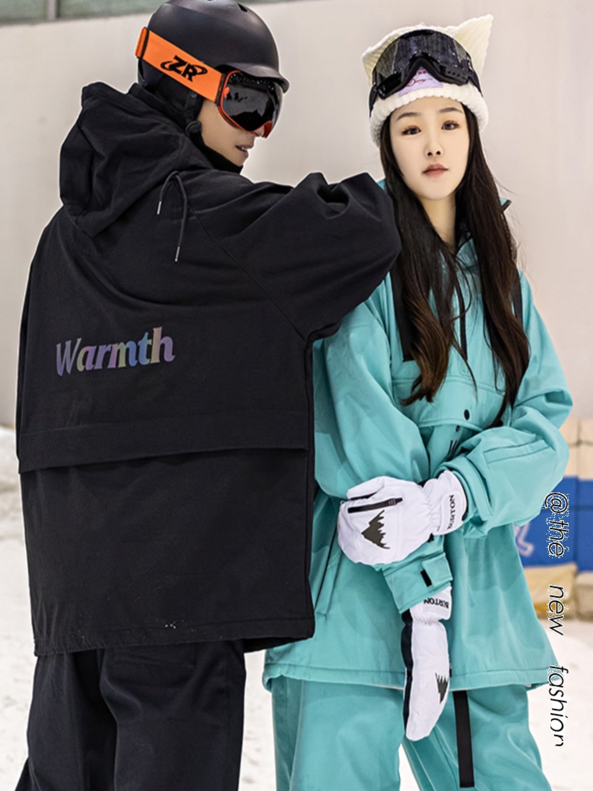 Italian ski suit, male and female, cold-skinned professional ski equipment warm and velvet