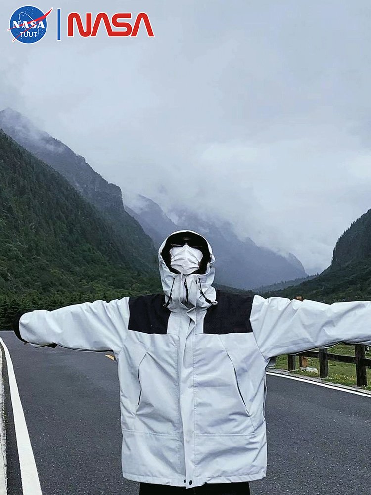 A NEW 2024 IN-HOUSE WINTER MOUNTAIN-RIDING SUIT FOR THE NASA T-SHIRT MEN AND WOMEN IN AUTUMN AND WINTER