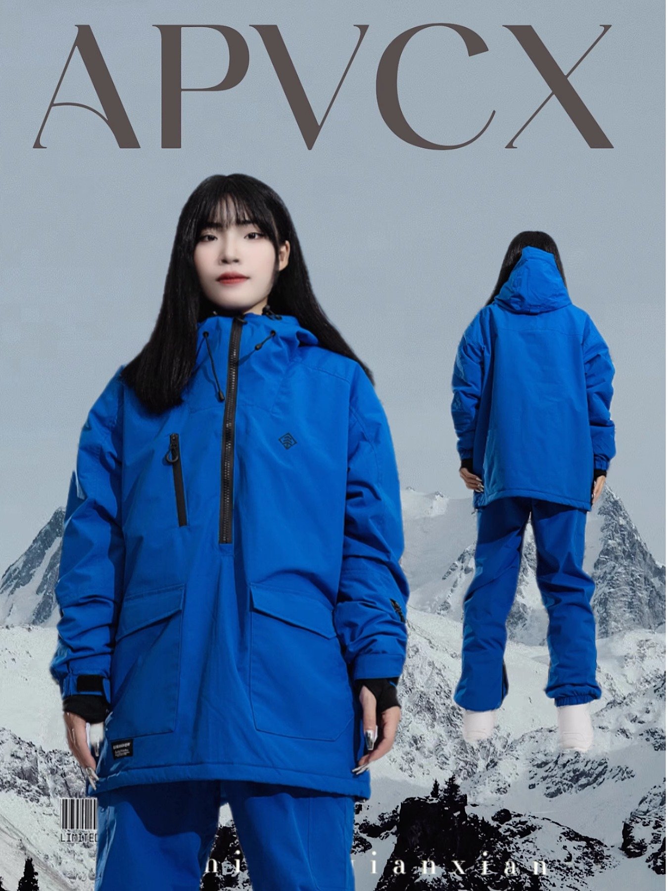 2024 waterproof and snow-ski coats with cotton coats and two panels with thick snow suits