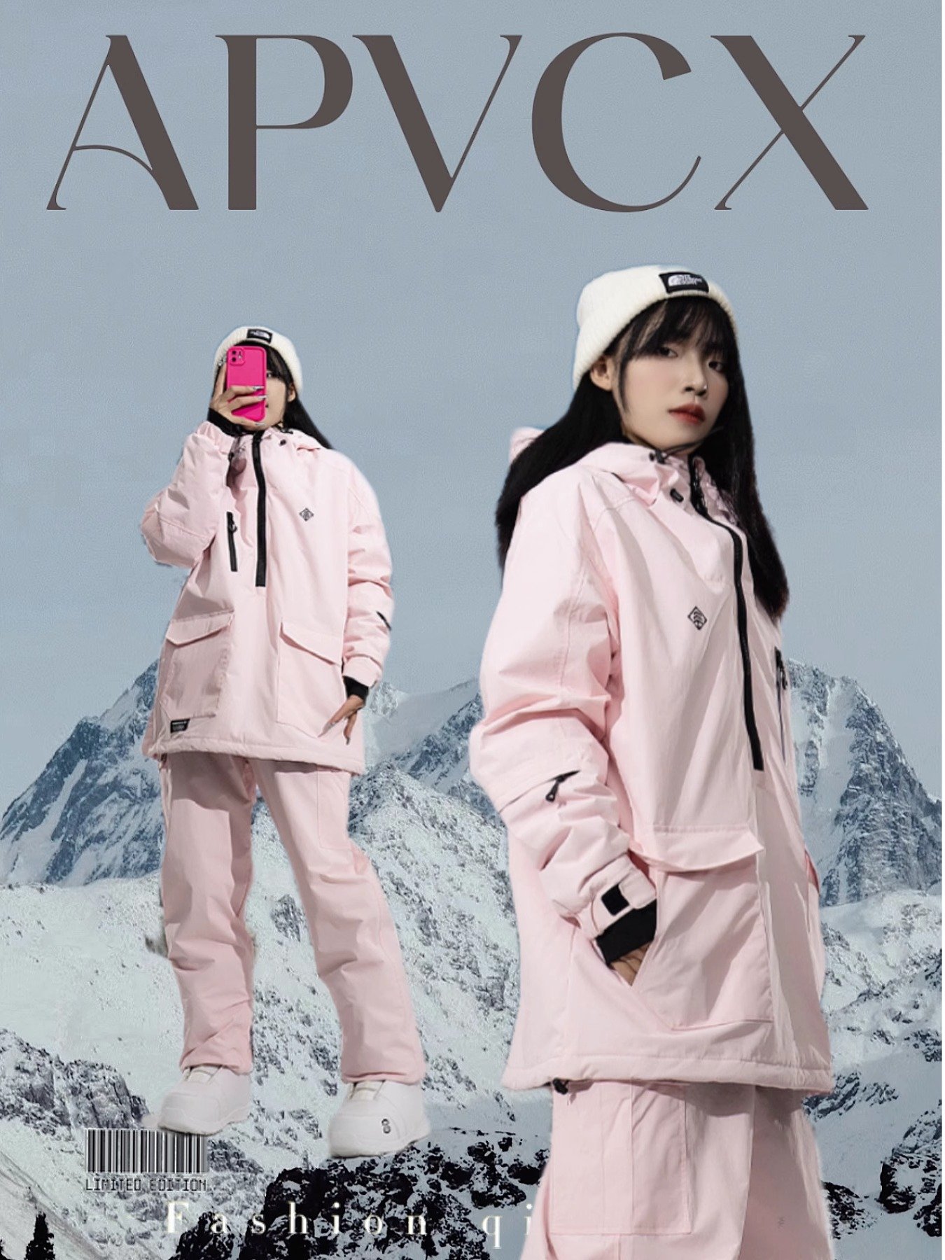 2024 waterproof and snow-ski coats with cotton coats and two panels with thick snow suits