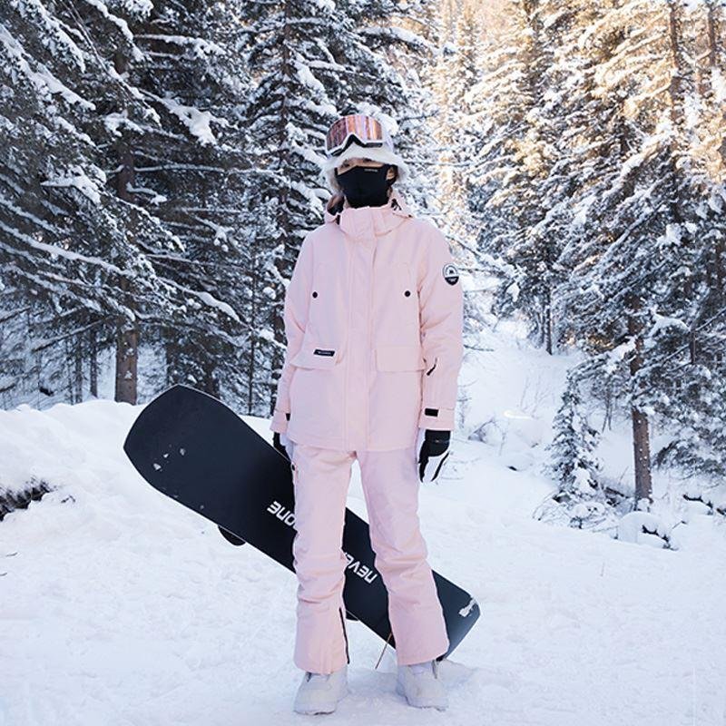 Top 2023 ski suit for women, double-board, wind and waterproof, and cotton for women