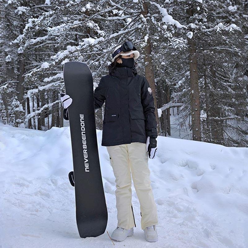 Top 2023 ski suit for women, double-board, wind and waterproof, and cotton for women