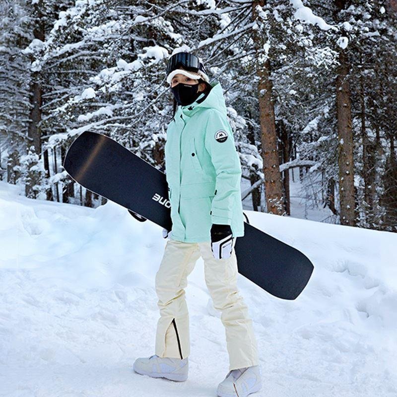 Top 2023 ski suit for women, double-board, wind and waterproof, and cotton for women