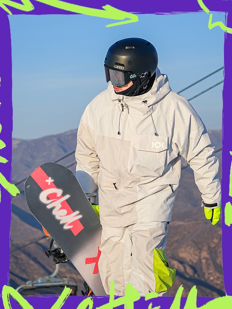XChell ski suit, 24 new waterproof suit, windproof suit, hoodie, and half-open jacket gloves