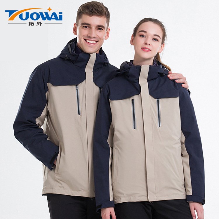 Two pairs of the same for men and women in a new, extra-trucking, wind-proof, water-skiing suit