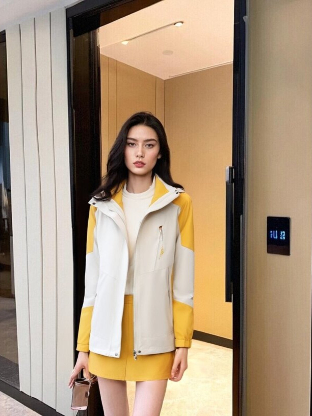 In autumn and winter, a man and a woman can take off an outdoor water-protected twilight coat