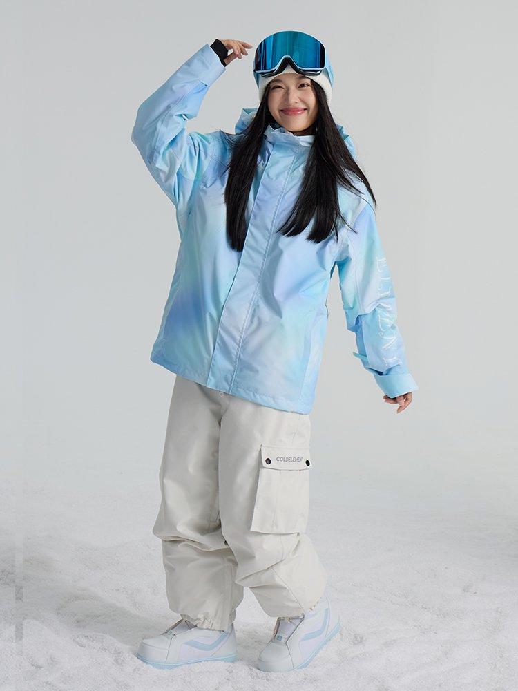 Coldlement's 2024 new ski suit, a two-board, two-board saloon stub