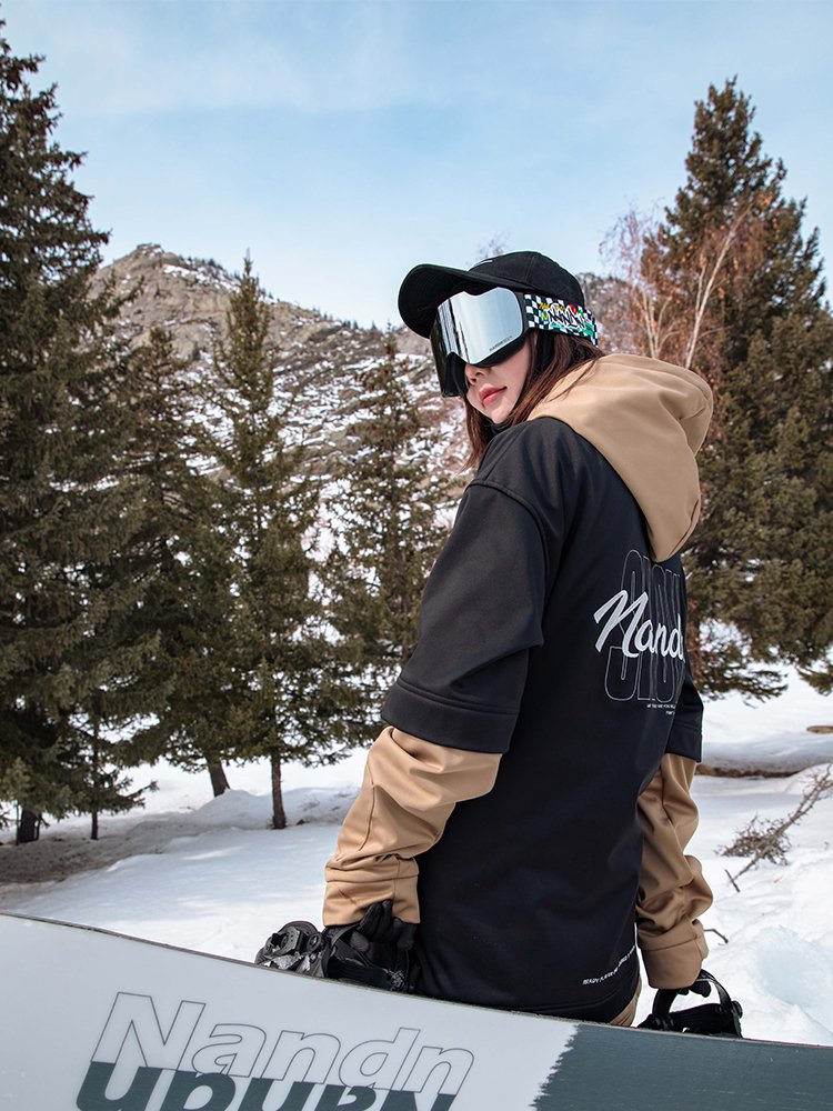 NANNEN NANDN SKIGIRLS' SINGLE-SKINNED MEN'S T-SHIRTS, WATERPROOF 2023 SKI SUIT