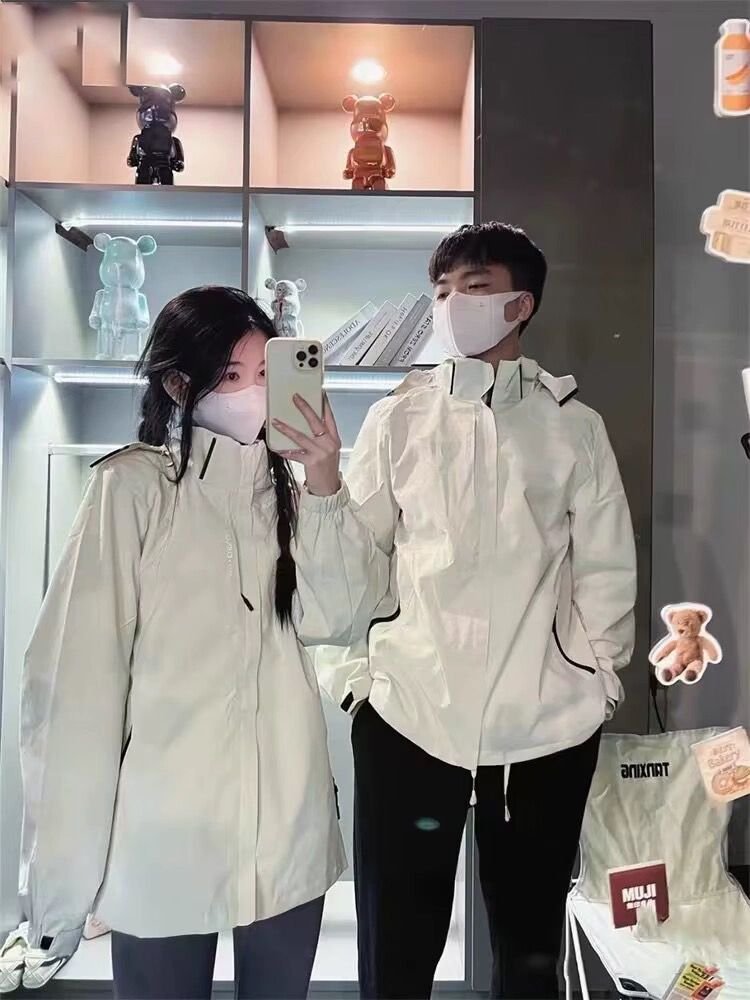 Underground forest assault suit, men and women, waterproof and wind-proof outdoors, and three velvet jackets for winter