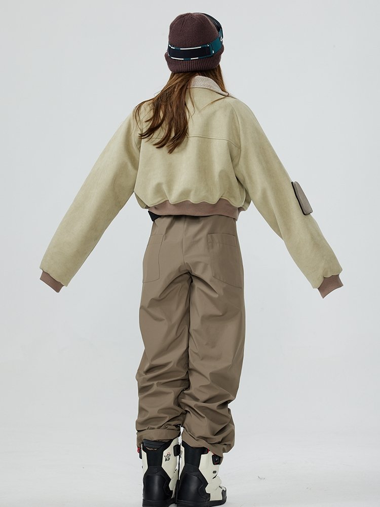 zenventure white original design for a short-term high waist repair pilot's jacket ski suit