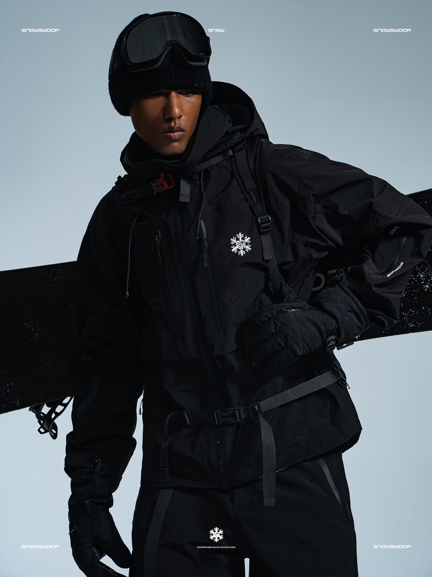 SNOWSWOOP SINGLE-SKINNED FOWL SKI SUIT WITH A 3L SPECIALTY IN WATERPROOF AND WINDPROOF COATS